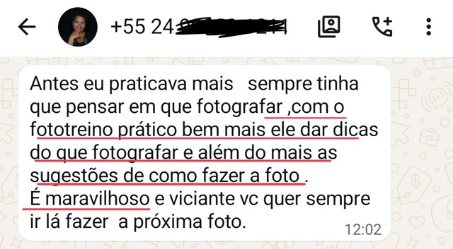 Depoimento de usuário